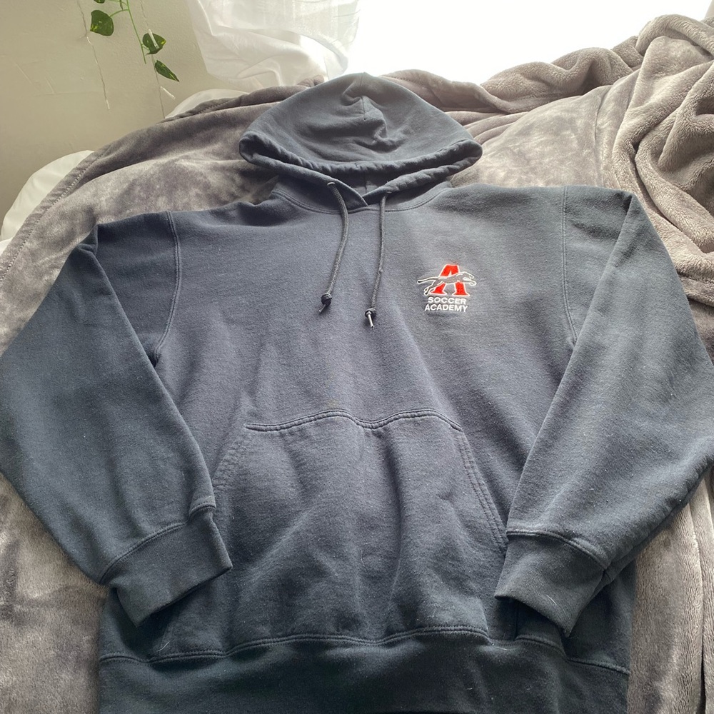 Black soccer hoodie